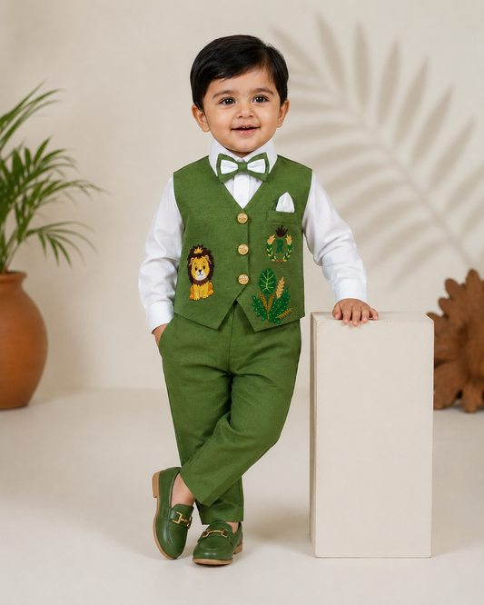 Little Jungle Prince Waistcoat Set