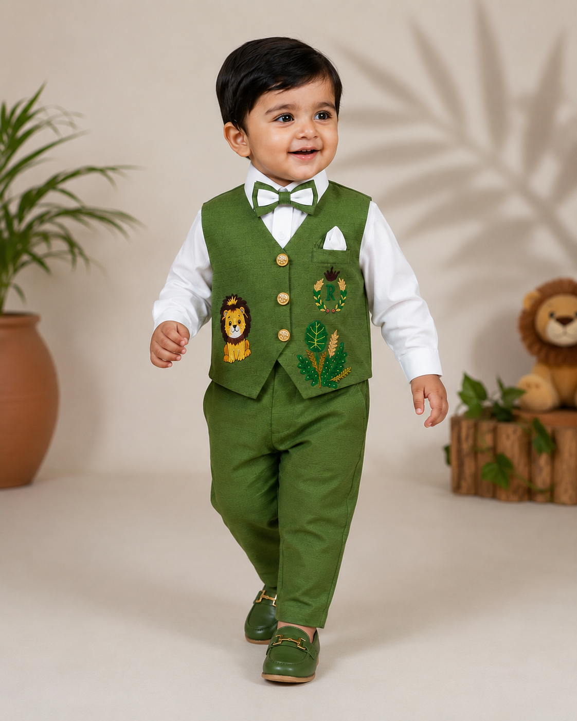 Little Jungle Prince Waistcoat Set