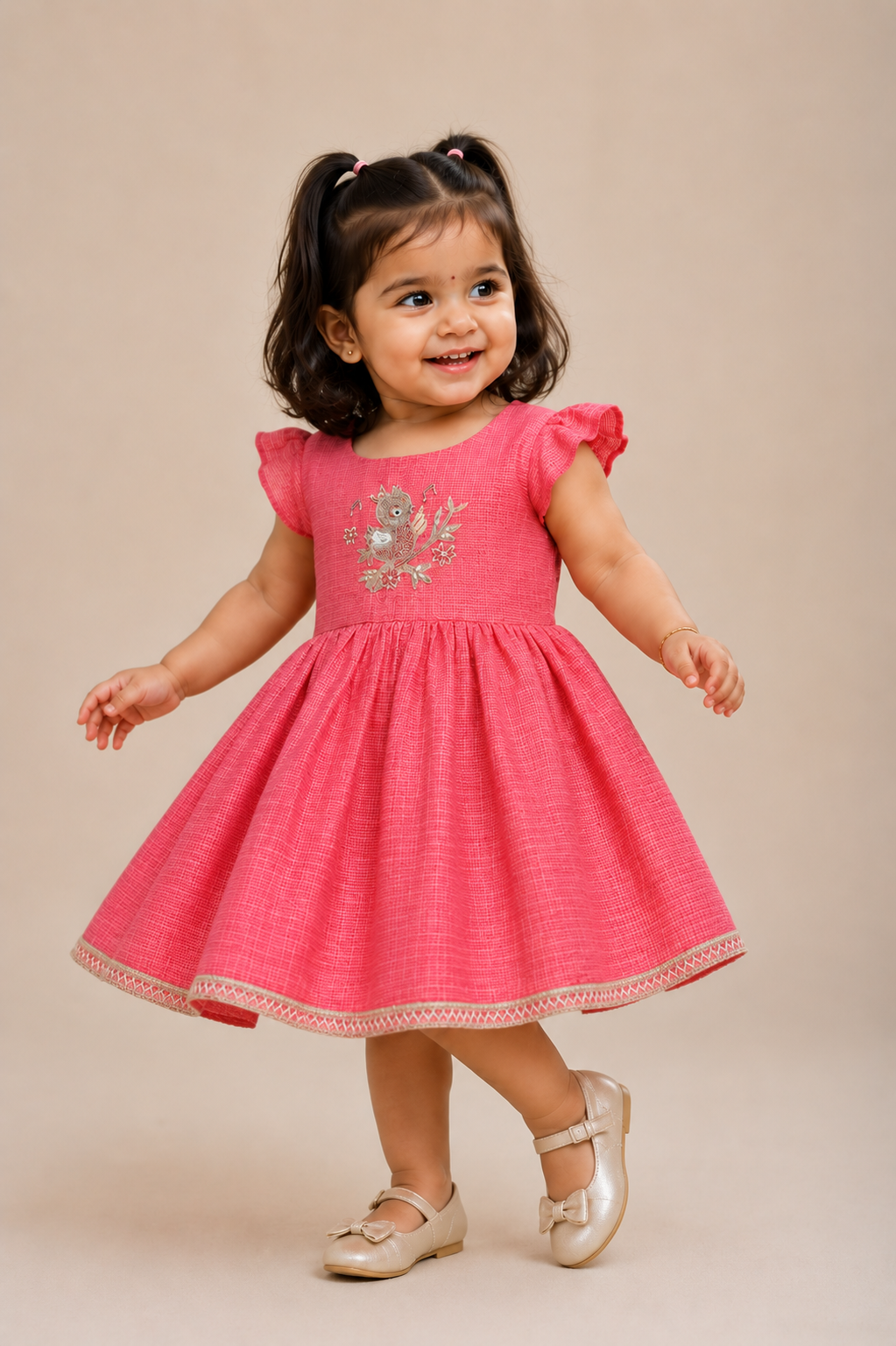 Pink Song Bird Frock