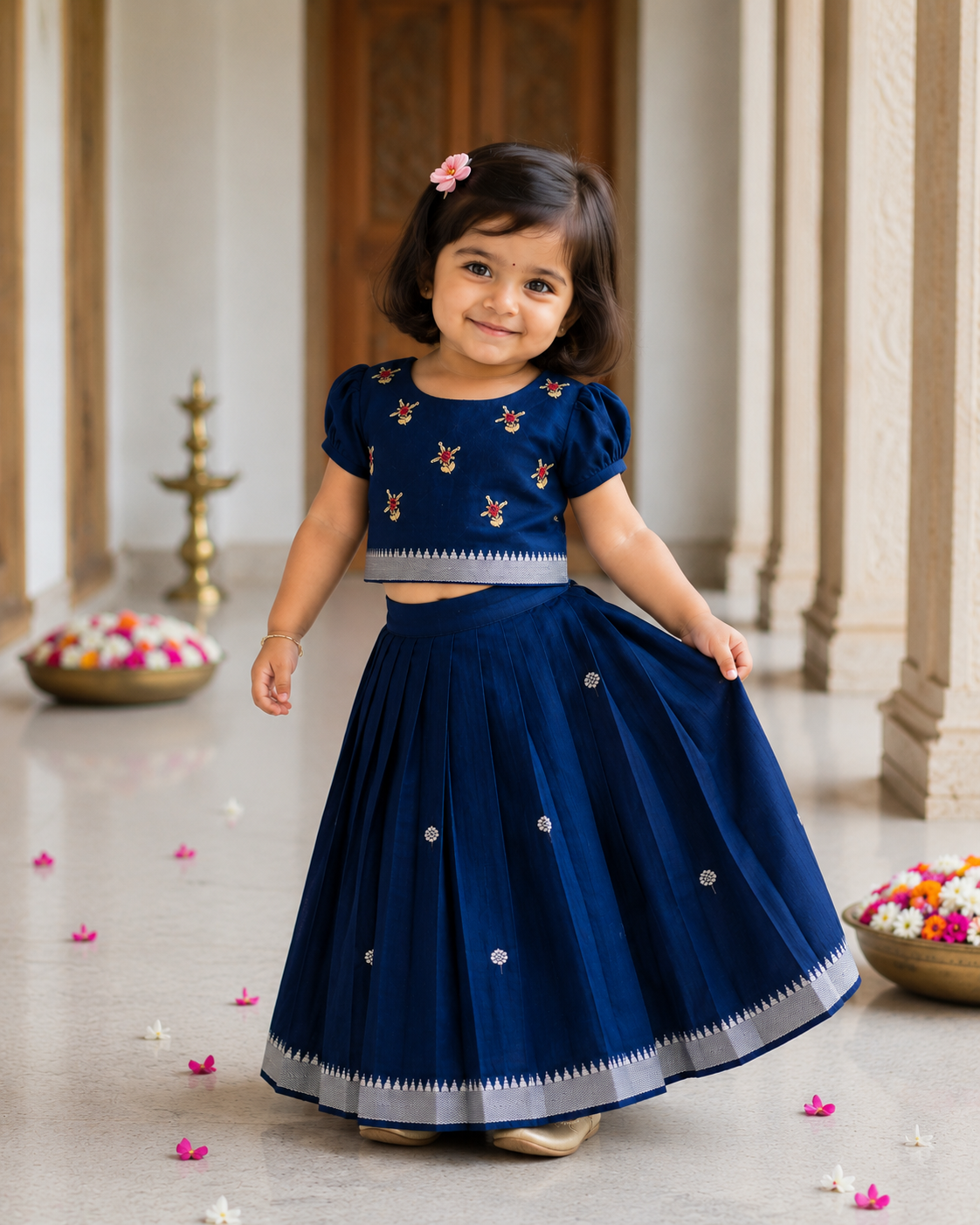 Naira lehenga set - Blue