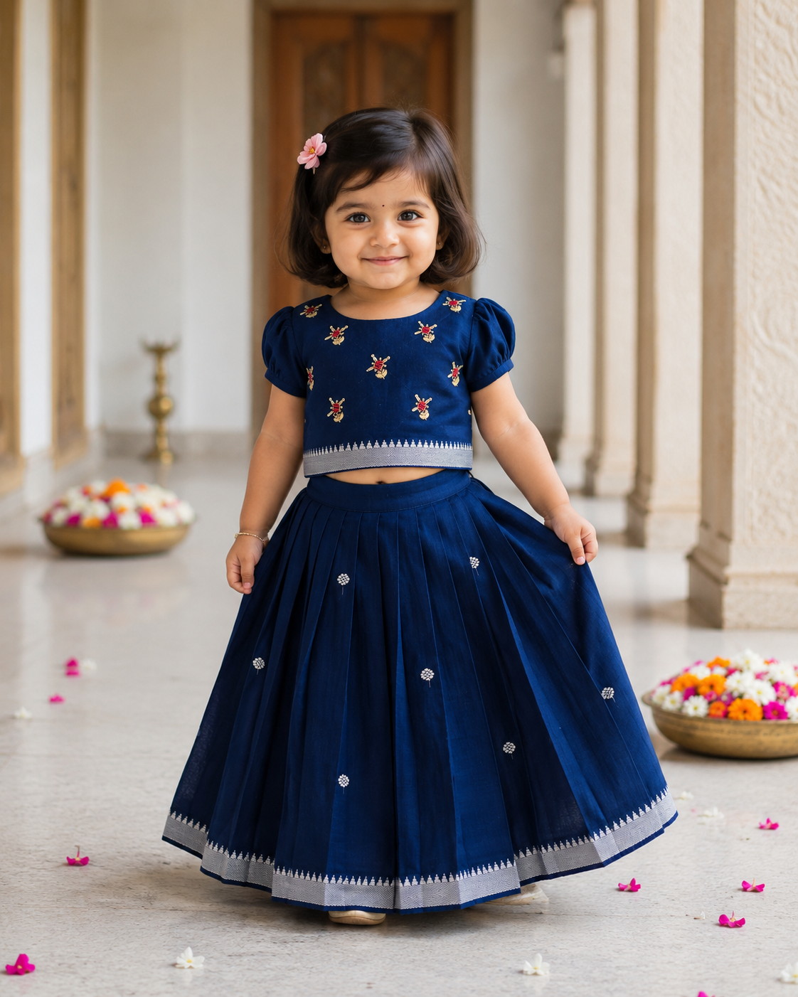 Naira lehenga set - Blue