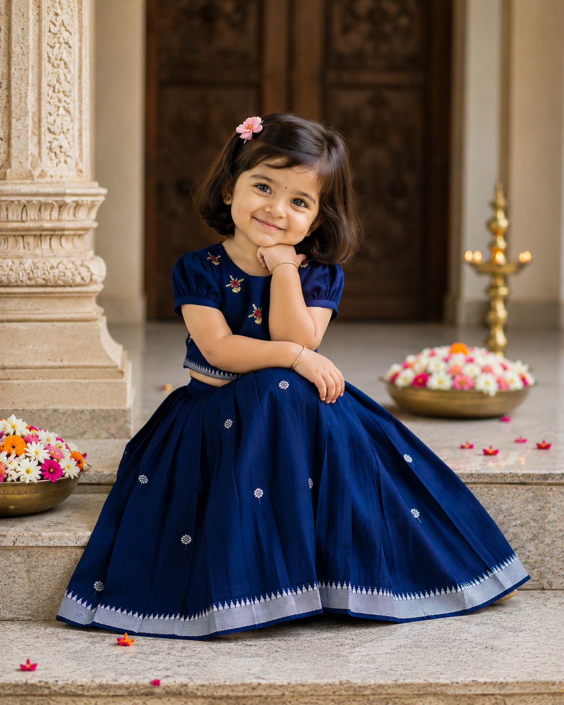 Naira lehenga set - Blue