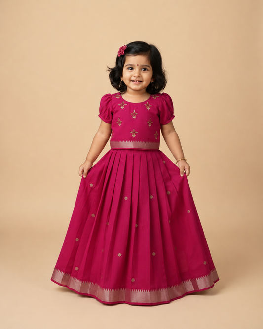 Naira lehenga set - Pink