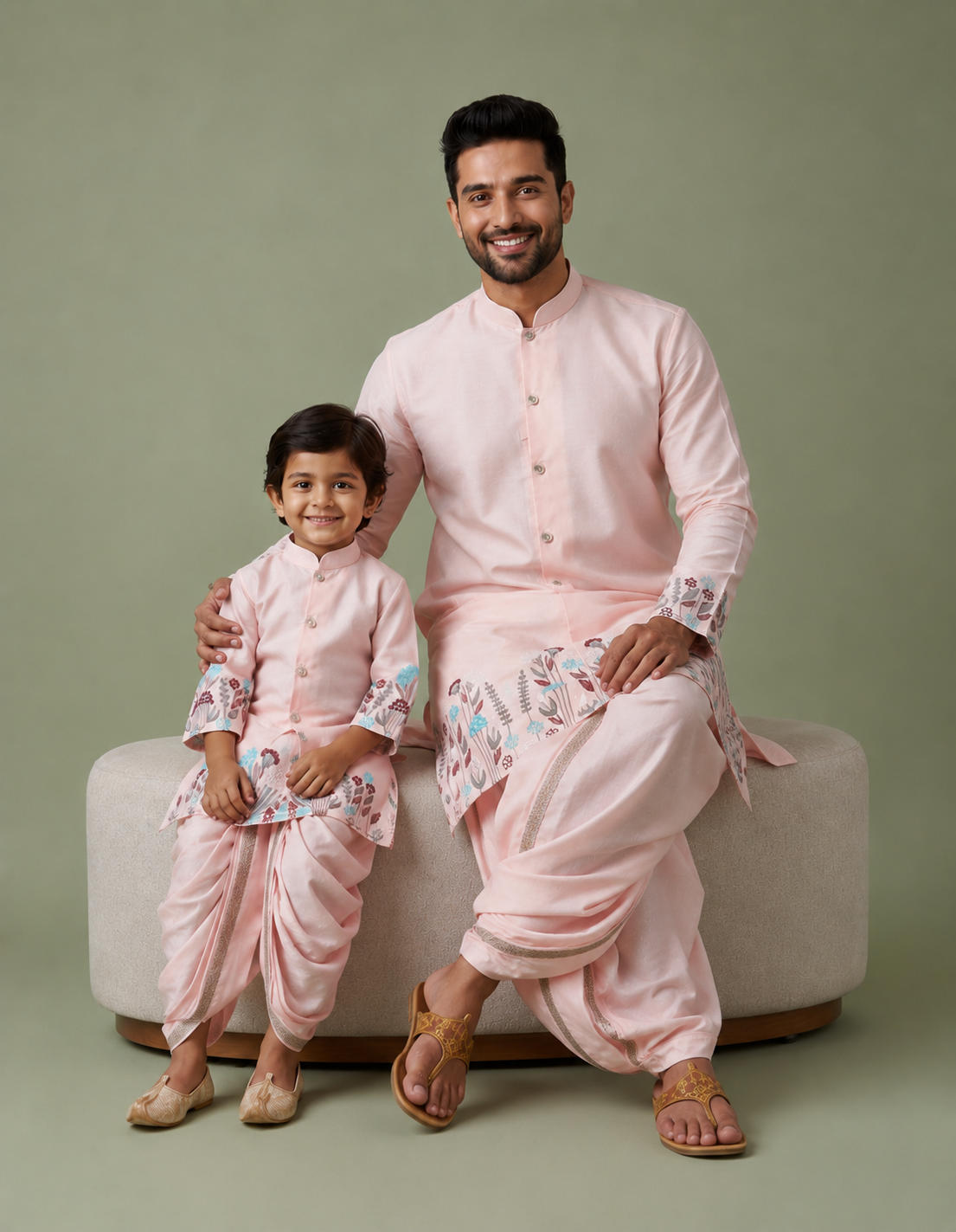 Soft Bloom father&son-combo Set