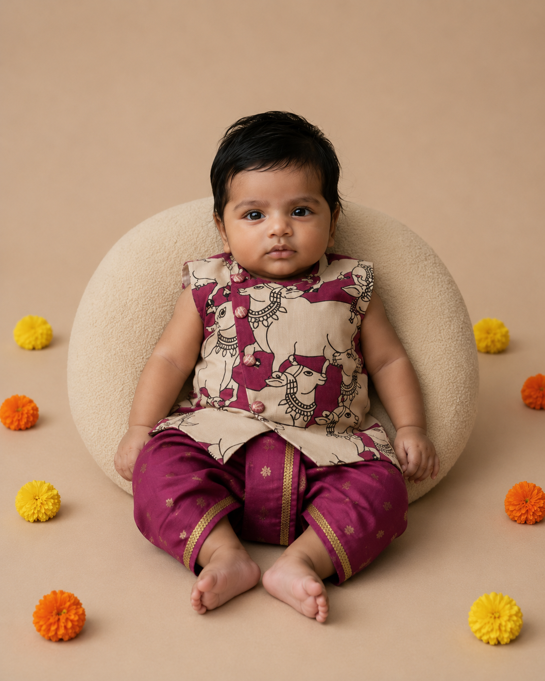 kalamkari mini dhothi set