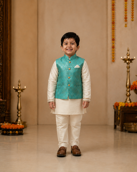 Mint Royal Boys Kurta Set