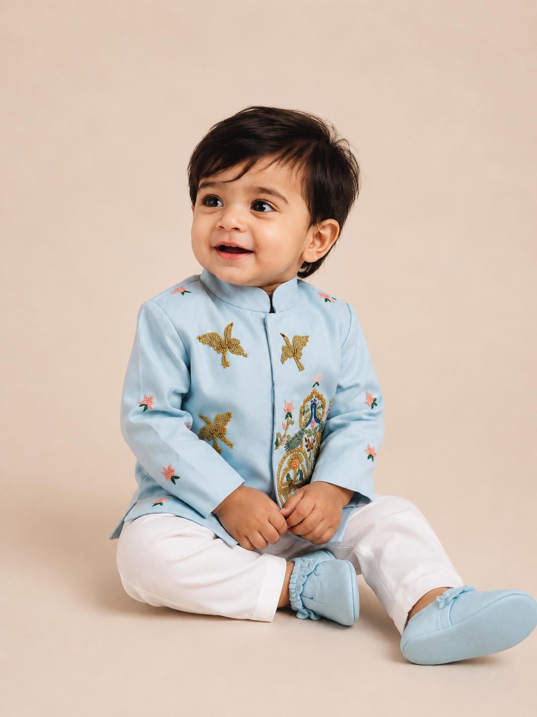 Blue Peacock Ethnic Set
