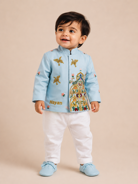 Blue Peacock Ethnic Set