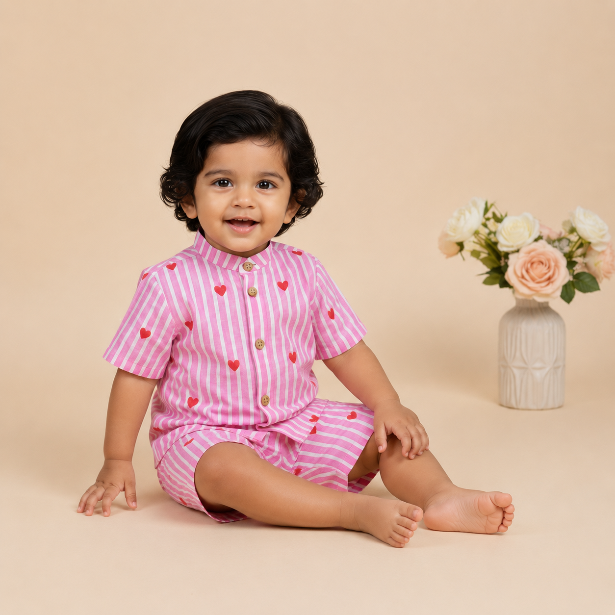 Little Hearts Co-ord Set (pink)