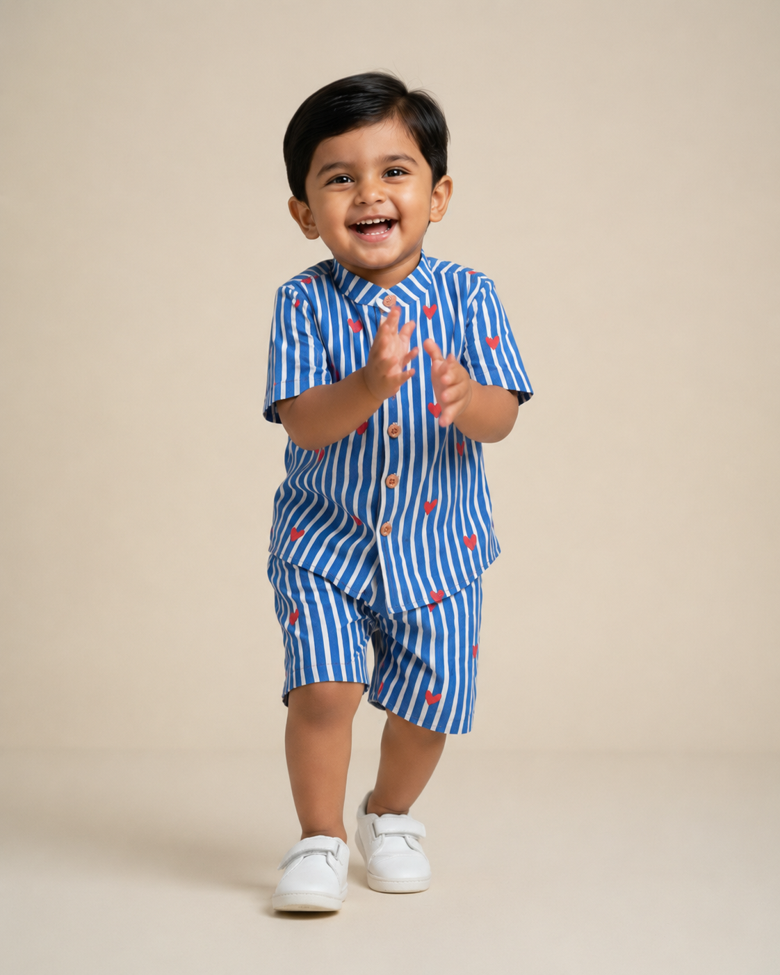 Little Hearts Co-ord Set (blue)