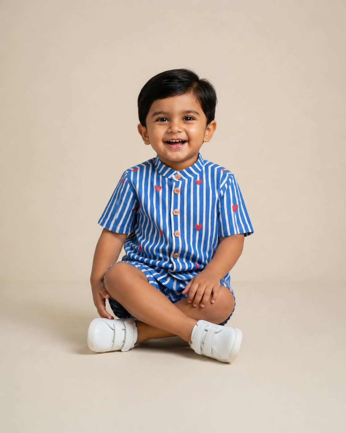 Little Hearts Co-ord Set (blue)