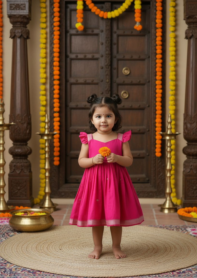 Naira frock-Pink