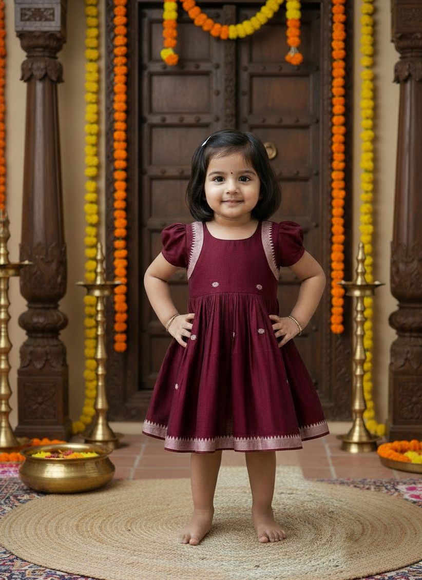 Naira Frock-Maroon