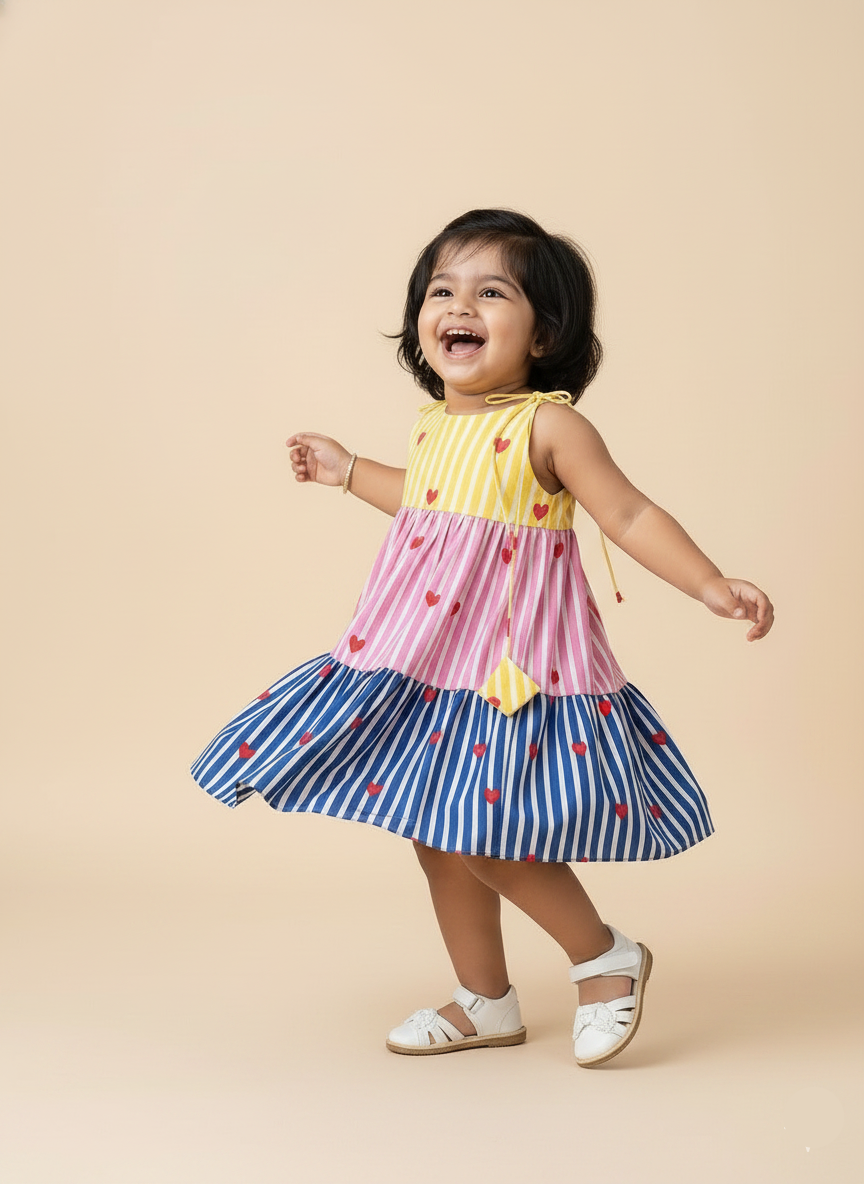 Little Hearts Layered Frock