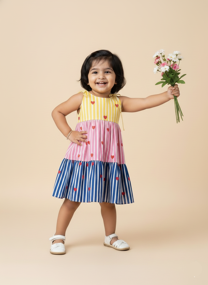 Little Hearts Layered Frock
