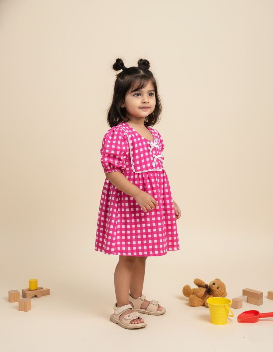 Little checks -Pink