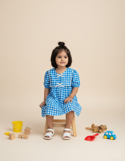 Little checks -Blue