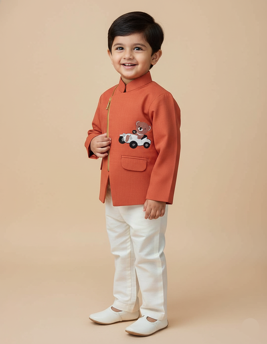 Teddy Birthday Set - Rust Orange