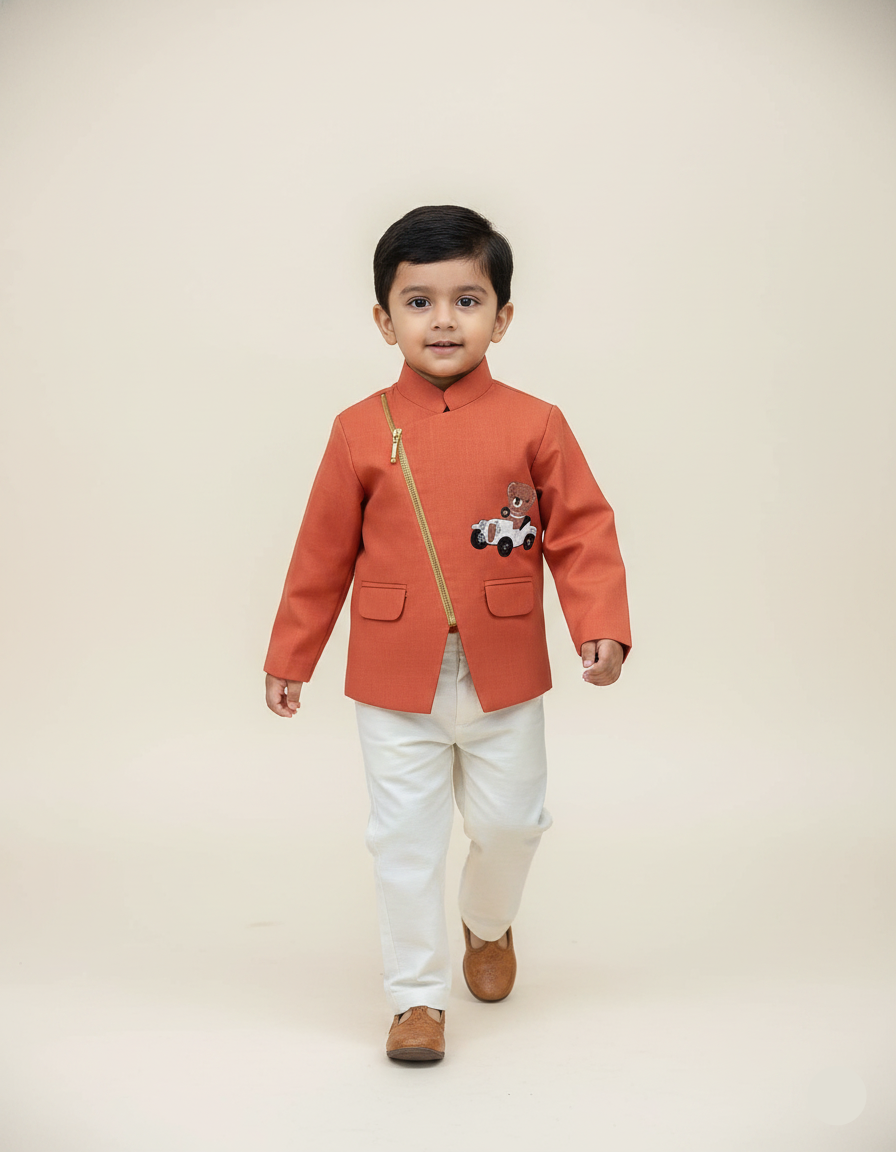 Teddy Birthday Set - Rust Orange