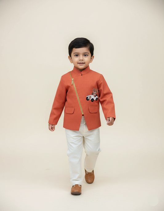 Teddy Birthday Set - Rust Orange