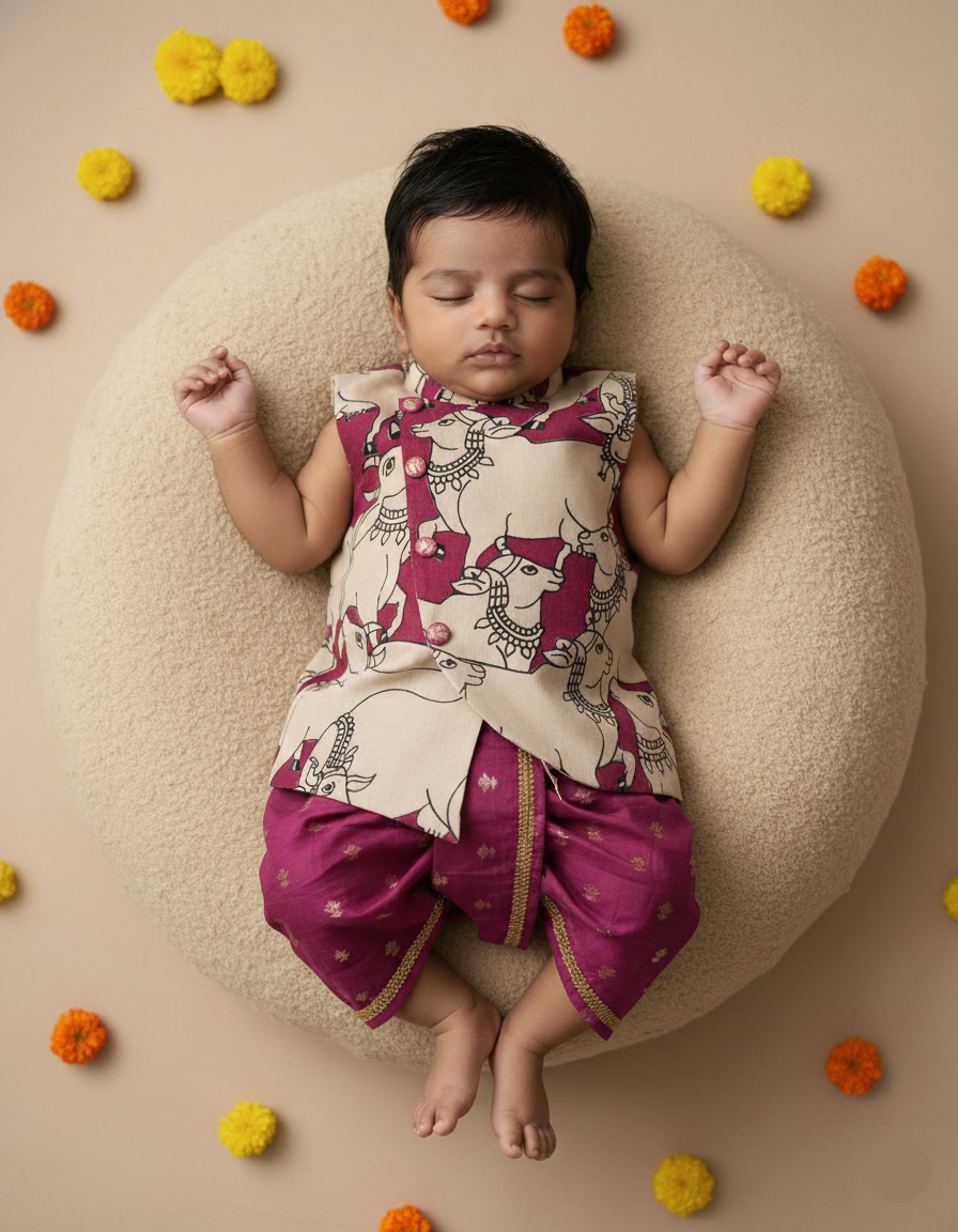 kalamkari mini dhothi set