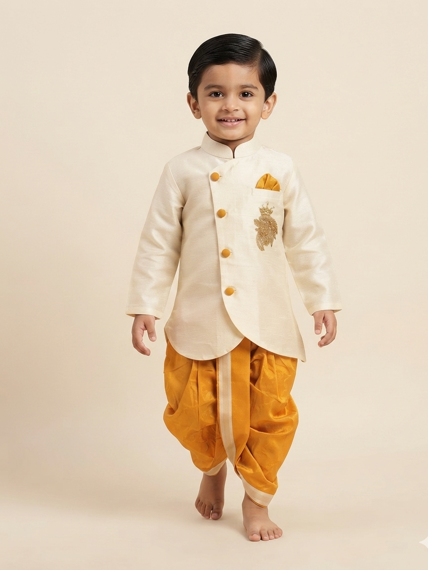 Royal Lion Kurta Dhoti Set