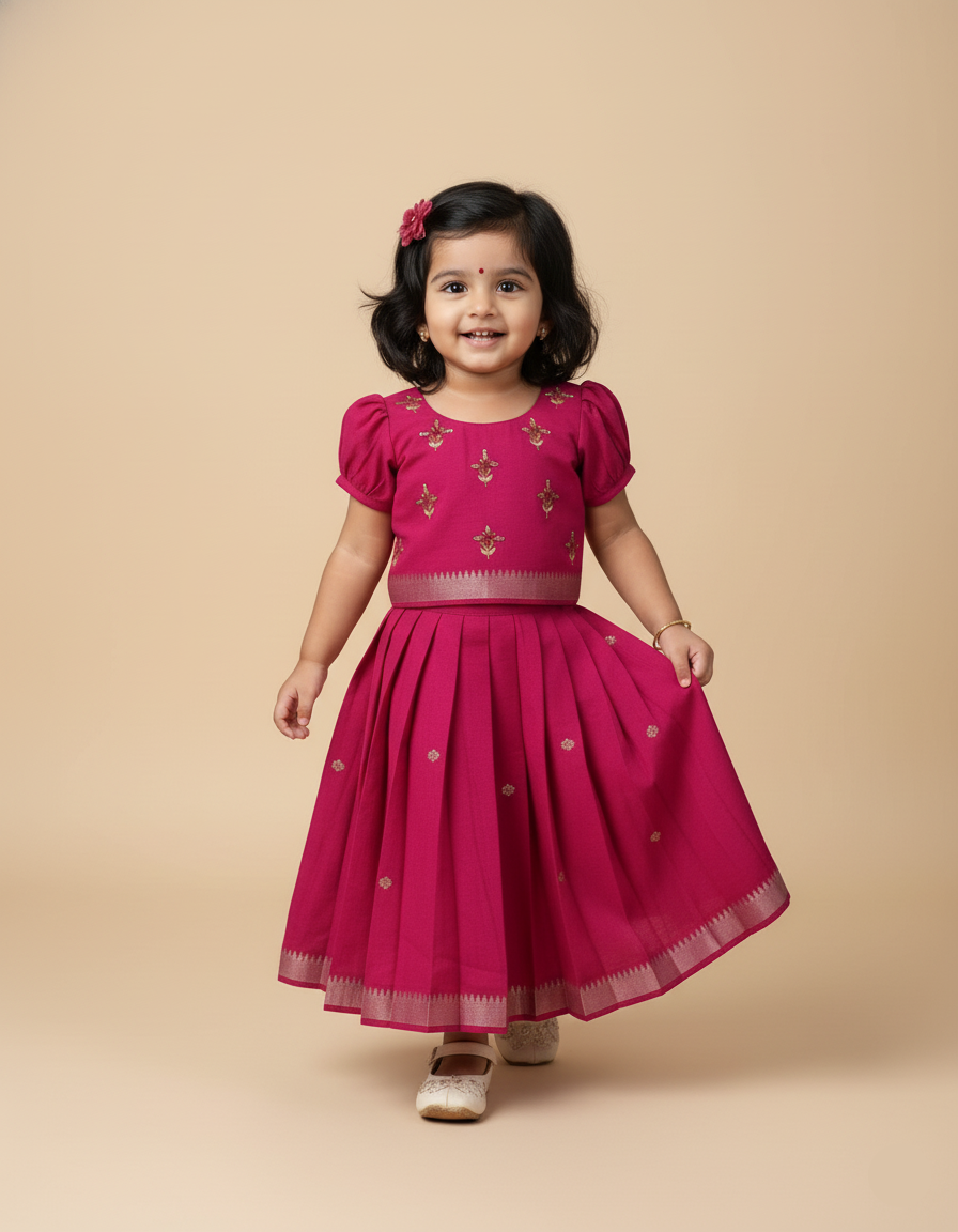 Naira lehenga set - Pink