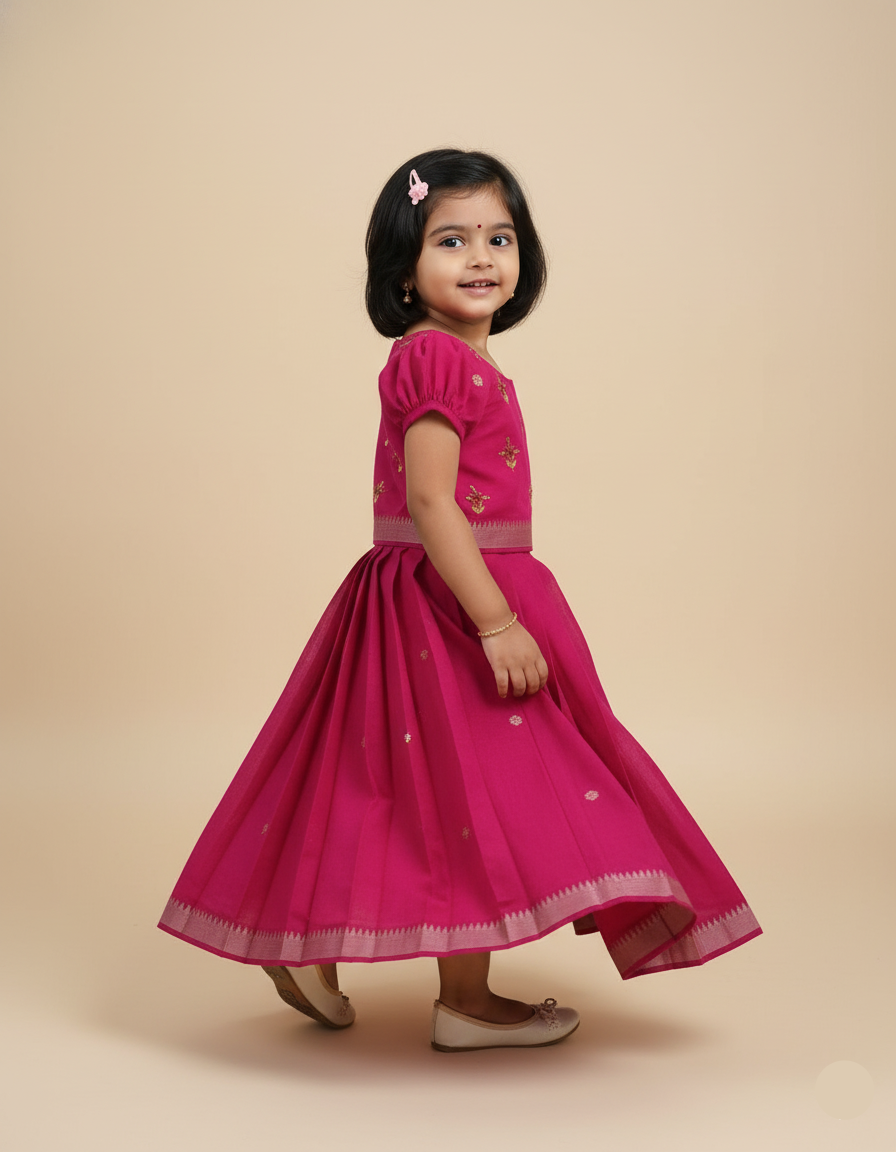 Naira lehenga set - Pink