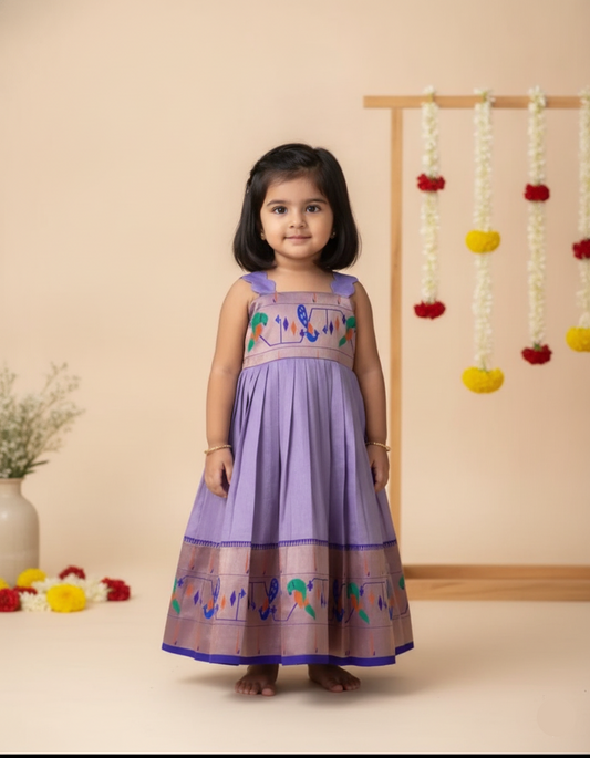 Radha long frock- lavender