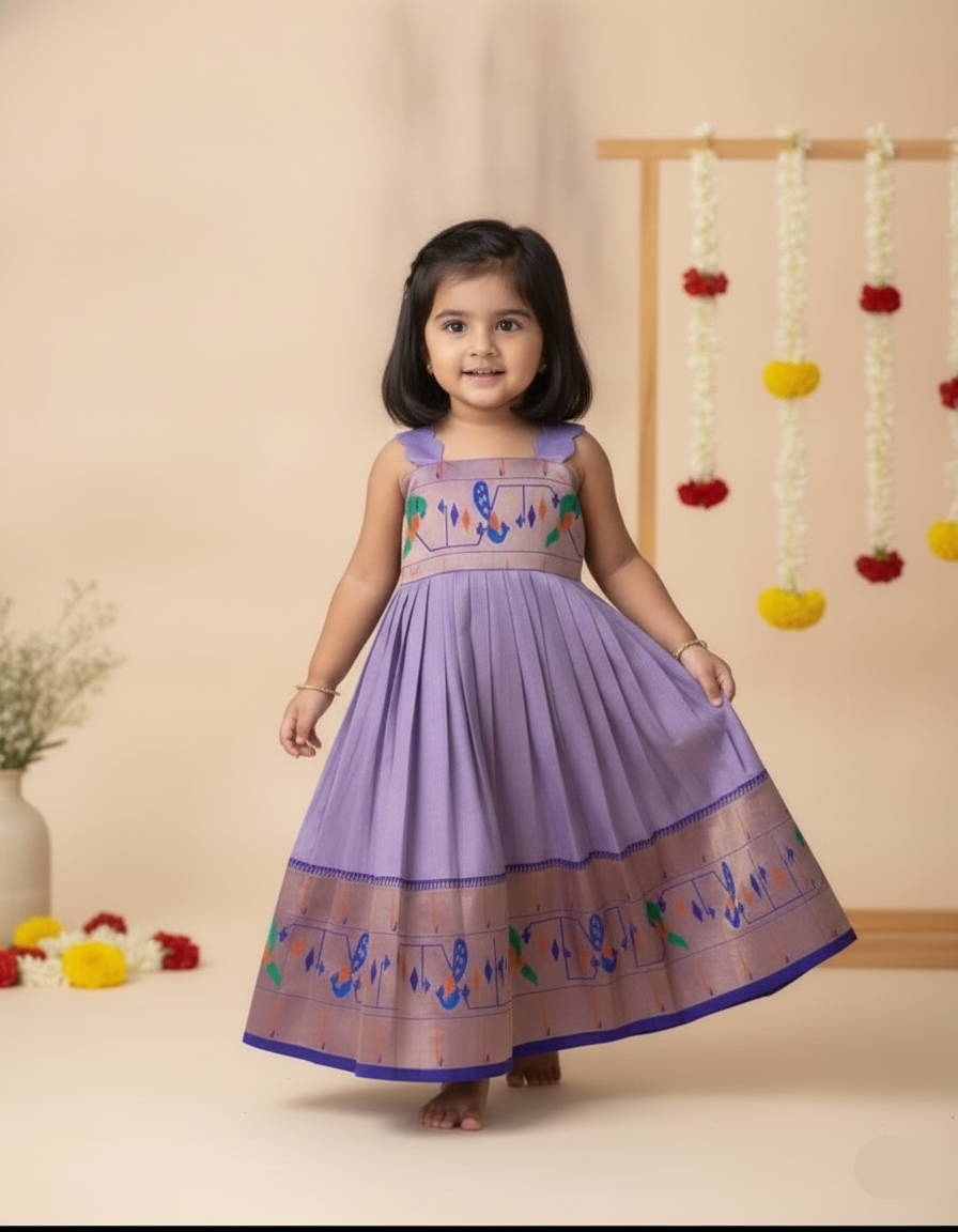 Radha long frock- lavender