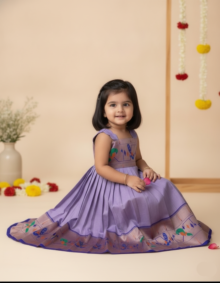 Radha long frock- lavender