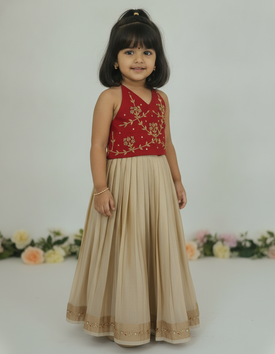 Floral Embroidered Lehenga Set