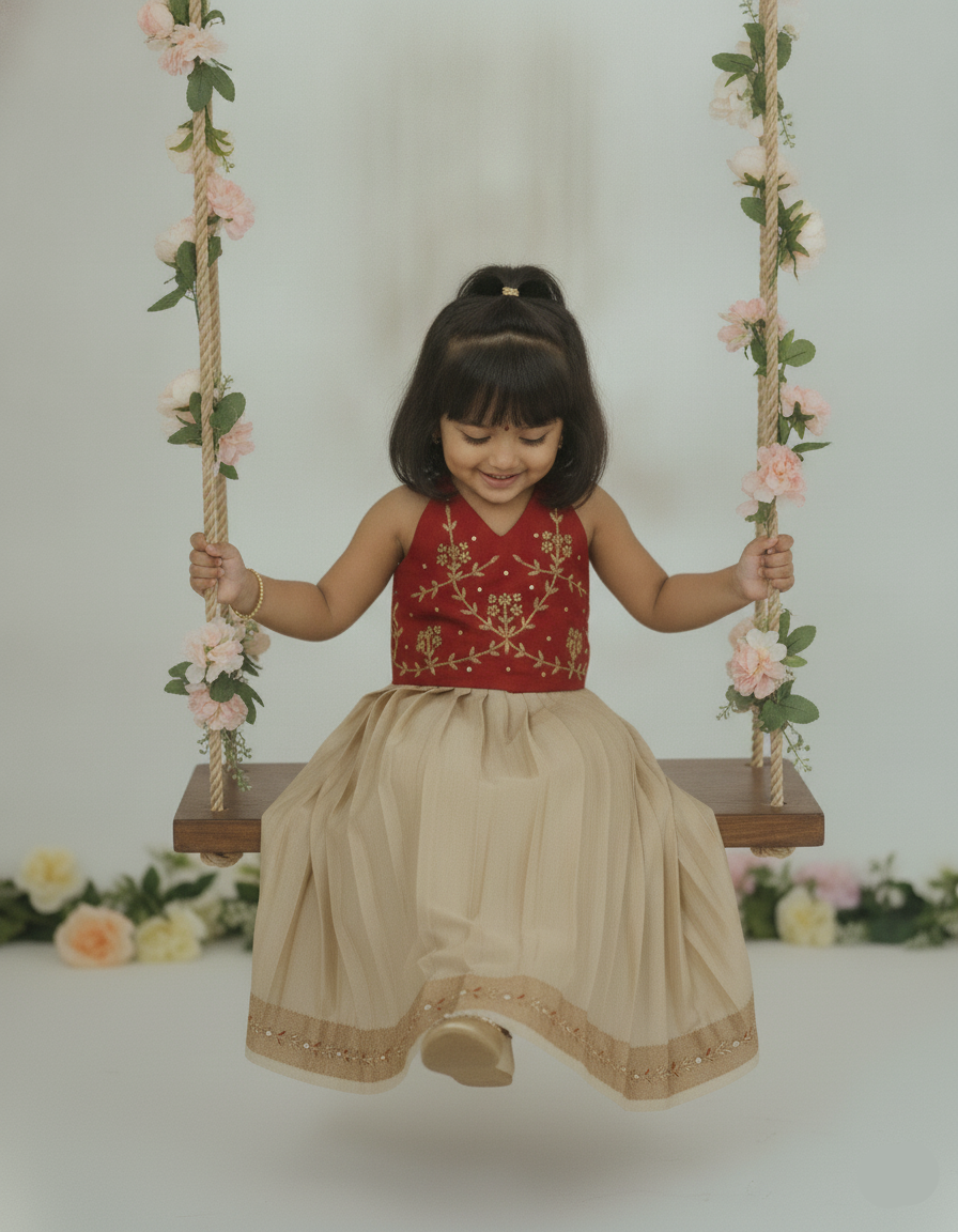 Floral Embroidered Lehenga Set