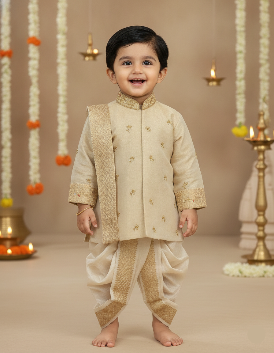 Classic Ivory Kurta Dhoti Set