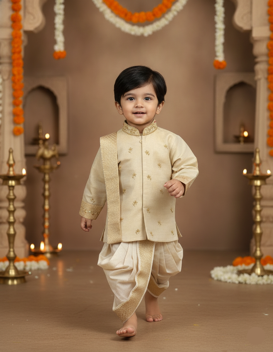 Classic Ivory Kurta Dhoti Set