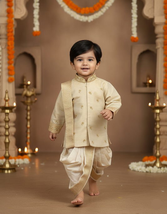 Classic Ivory Kurta Dhoti Set