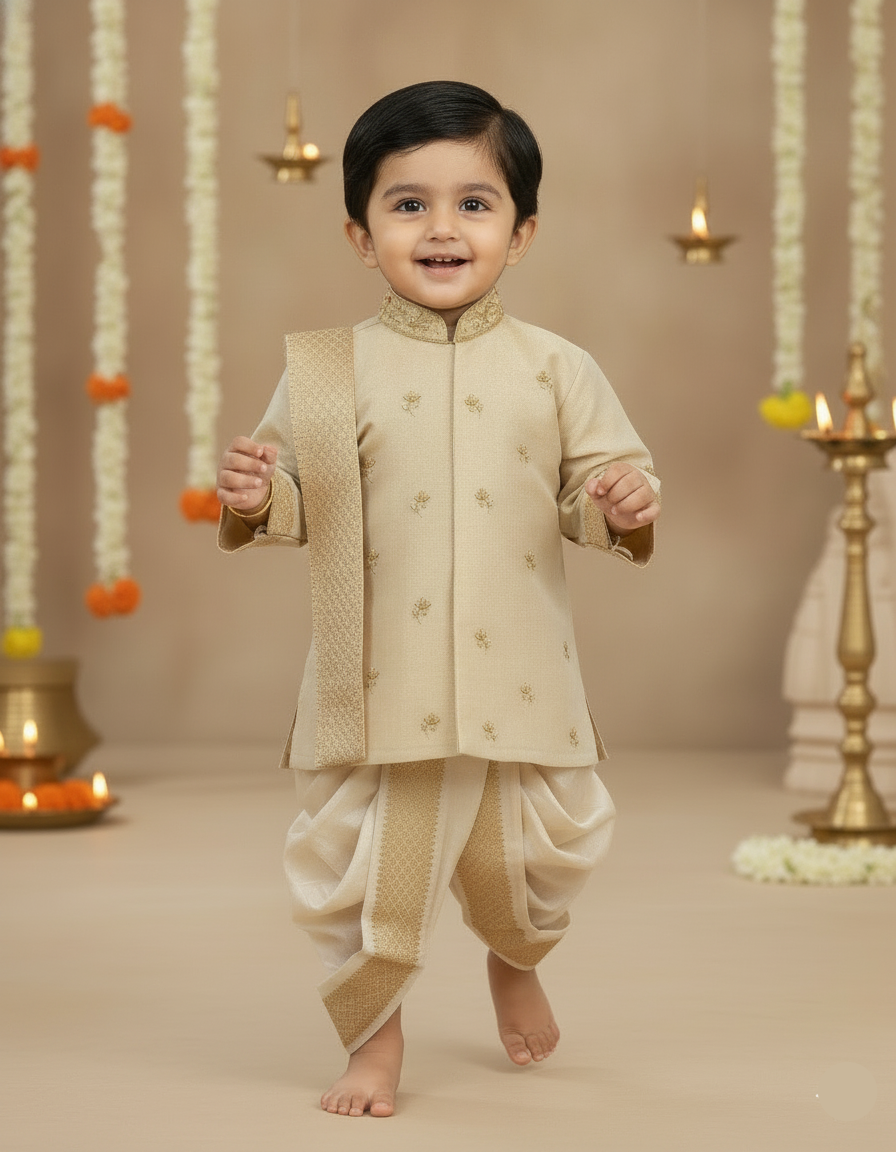Classic Ivory Kurta Dhoti Set