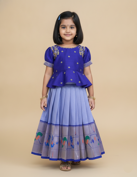 Paithani Lehenga Set -Lavender