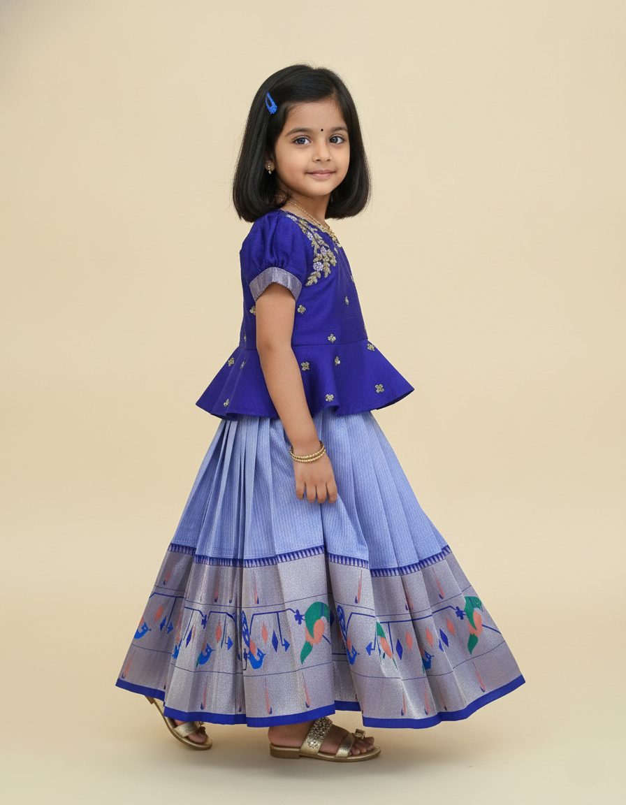 Paithani Lehenga Set -Lavender