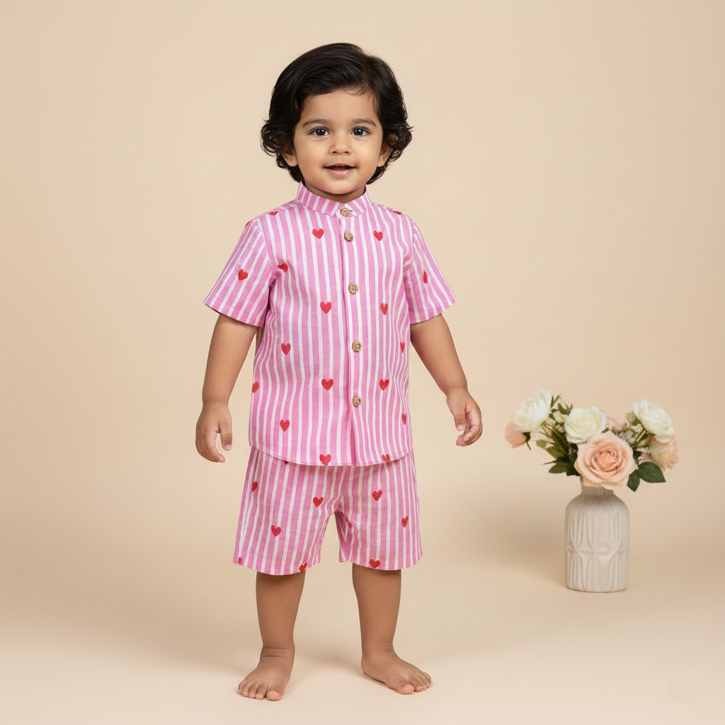 Little Hearts Co-ord Set (pink)
