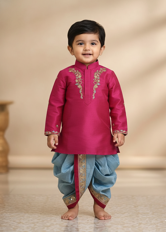 Royal Lotus Boys Dhoti Set