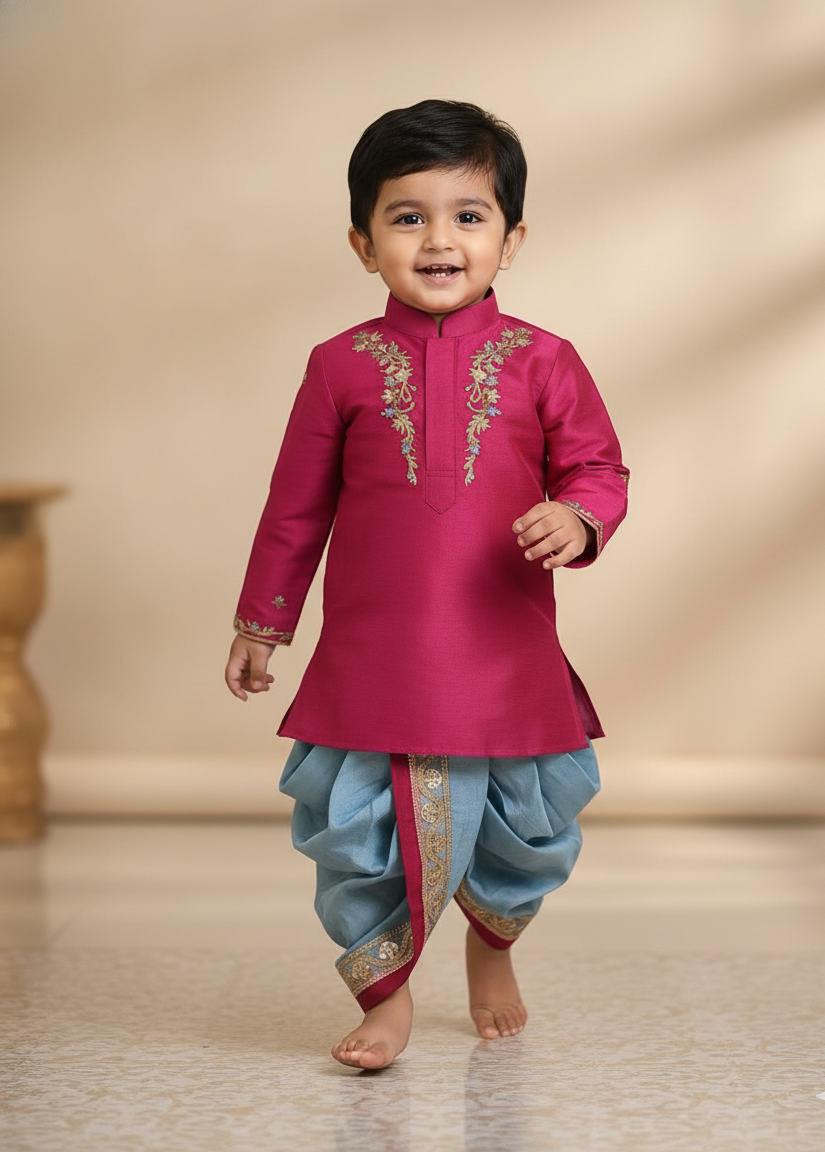 Royal Lotus Boys Dhoti Set