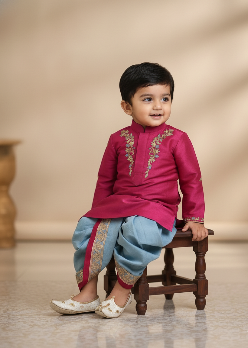 Royal Lotus Boys Dhoti Set