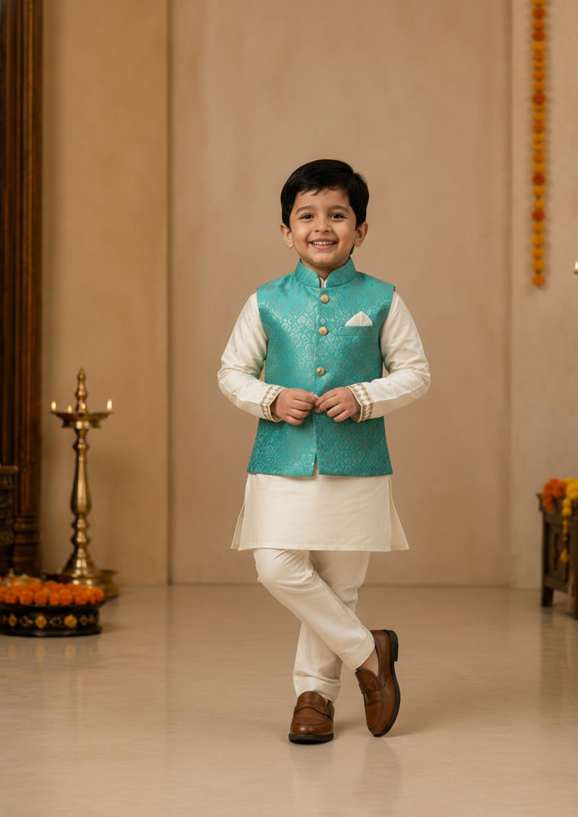 Mint Royal Boys Kurta Set
