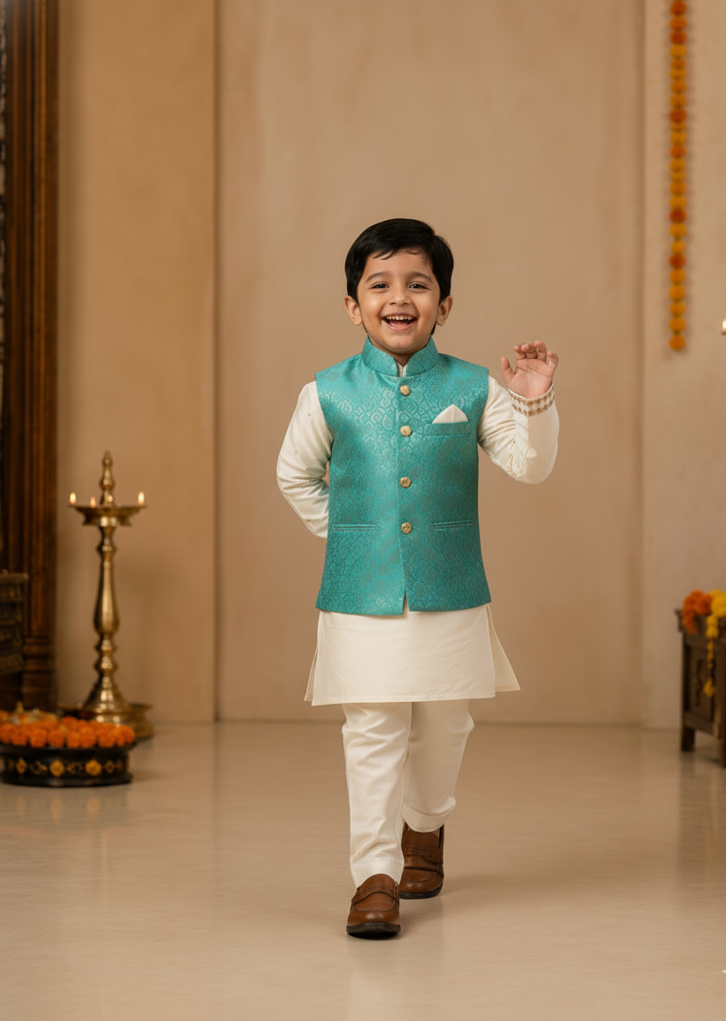 Mint Royal Boys Kurta Set