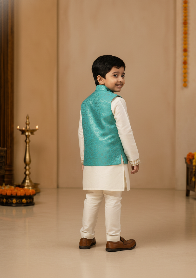 Mint Royal Boys Kurta Set