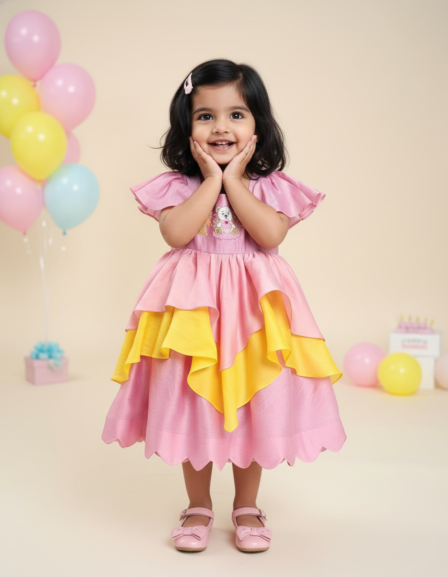 Little Teddy Party Frock