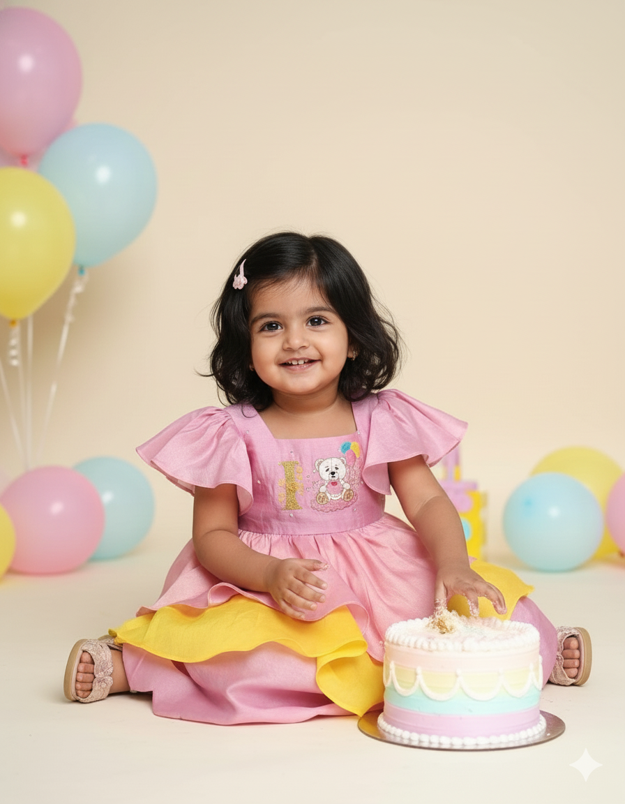Little Teddy Party Frock