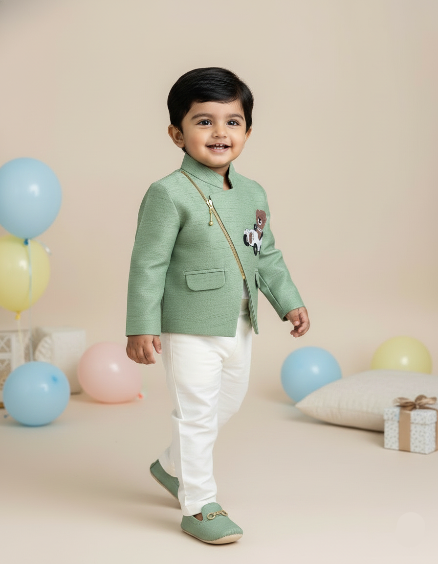 Pastel Mint Teddy Birthday Set