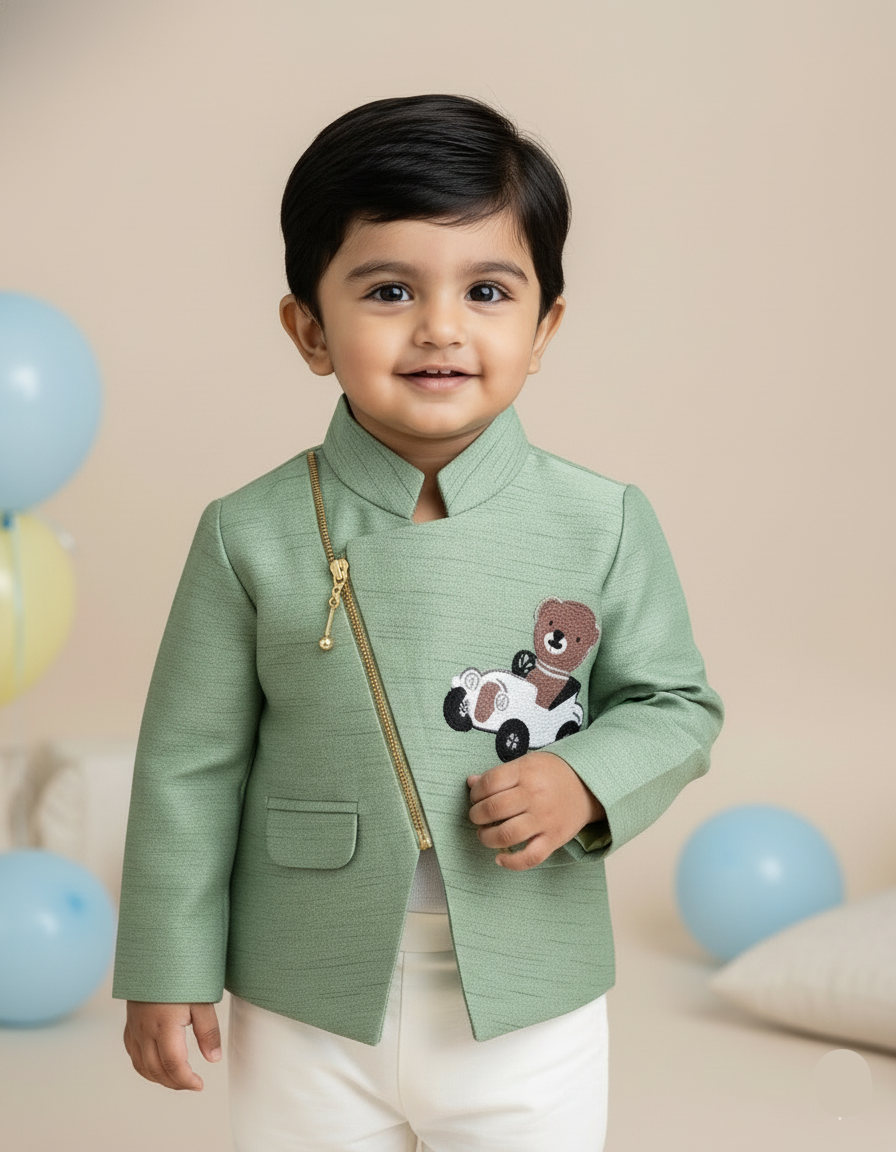 Pastel Mint Teddy Birthday Set